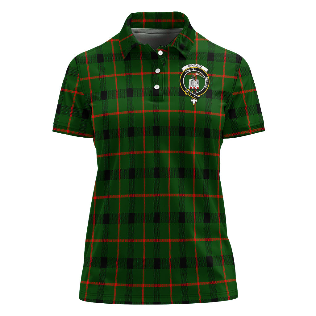 Kincaid Modern Tartan Polo Shirt with Family Crest For Women - Tartan Vibes Clothing