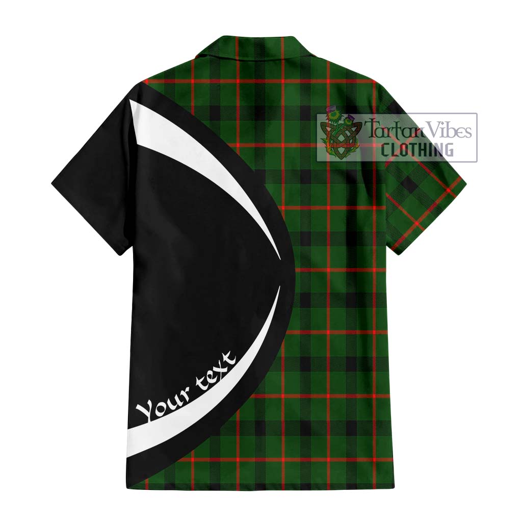 Kincaid Modern Tartan Short Sleeve Button Up with Family Crest Circle Style - Tartan Vibes Clothing