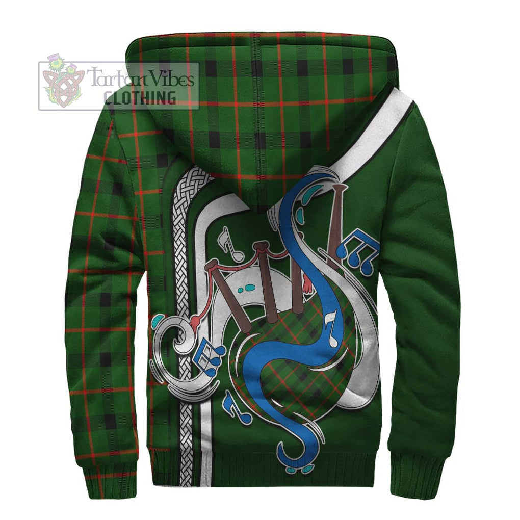 Kincaid Modern Tartan Sherpa Hoodie with Epic Bagpipe Style - Tartanvibesclothing Shop