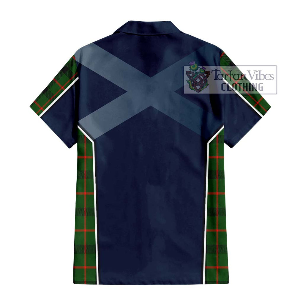 Kincaid Modern Tartan Short Sleeve Button Shirt with Family Crest and Lion Rampant Vibes Sport Style - Tartan Vibes Clothing