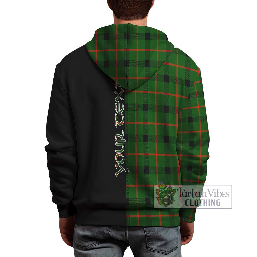 Kincaid Modern Tartan Hoodie with Family Crest and Half Of Me Style - Tartanvibesclothing Shop