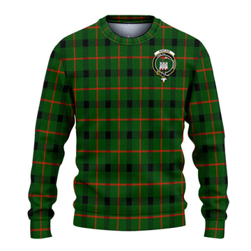 Kincaid Modern Tartan Knitted Sweater with Family Crest