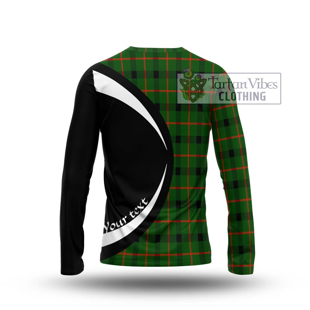 Kincaid Modern Tartan Long Sleeve T-Shirt with Family Crest Circle Style - Tartan Vibes Clothing