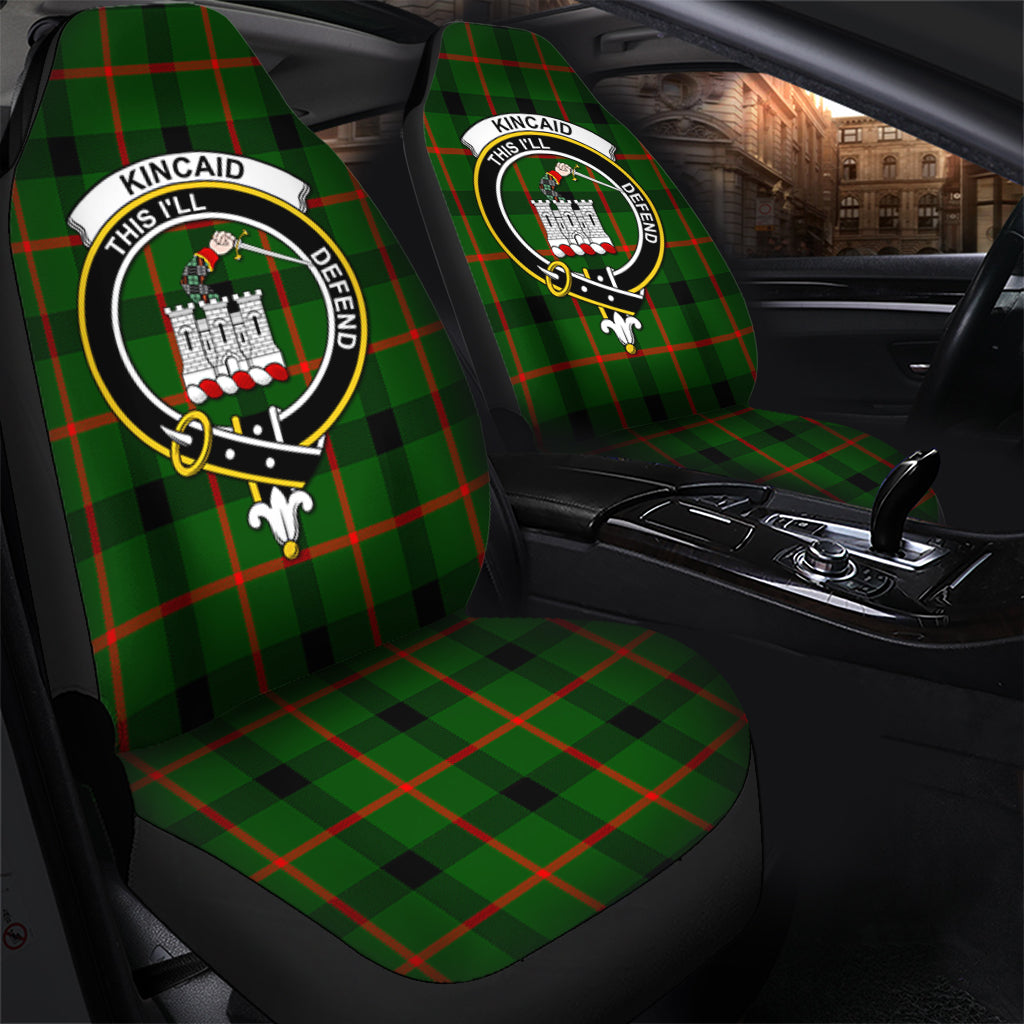 Kincaid Modern Tartan Car Seat Cover with Family Crest - Tartanvibesclothing