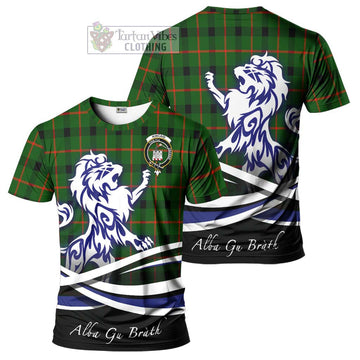 Kincaid Modern Tartan Cotton T-shirt with Alba Gu Brath Regal Lion Emblem