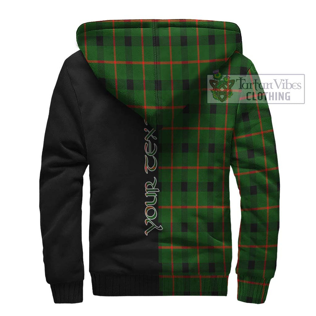 Kincaid Modern Tartan Sherpa Hoodie with Family Crest and Half Of Me Style - Tartanvibesclothing Shop