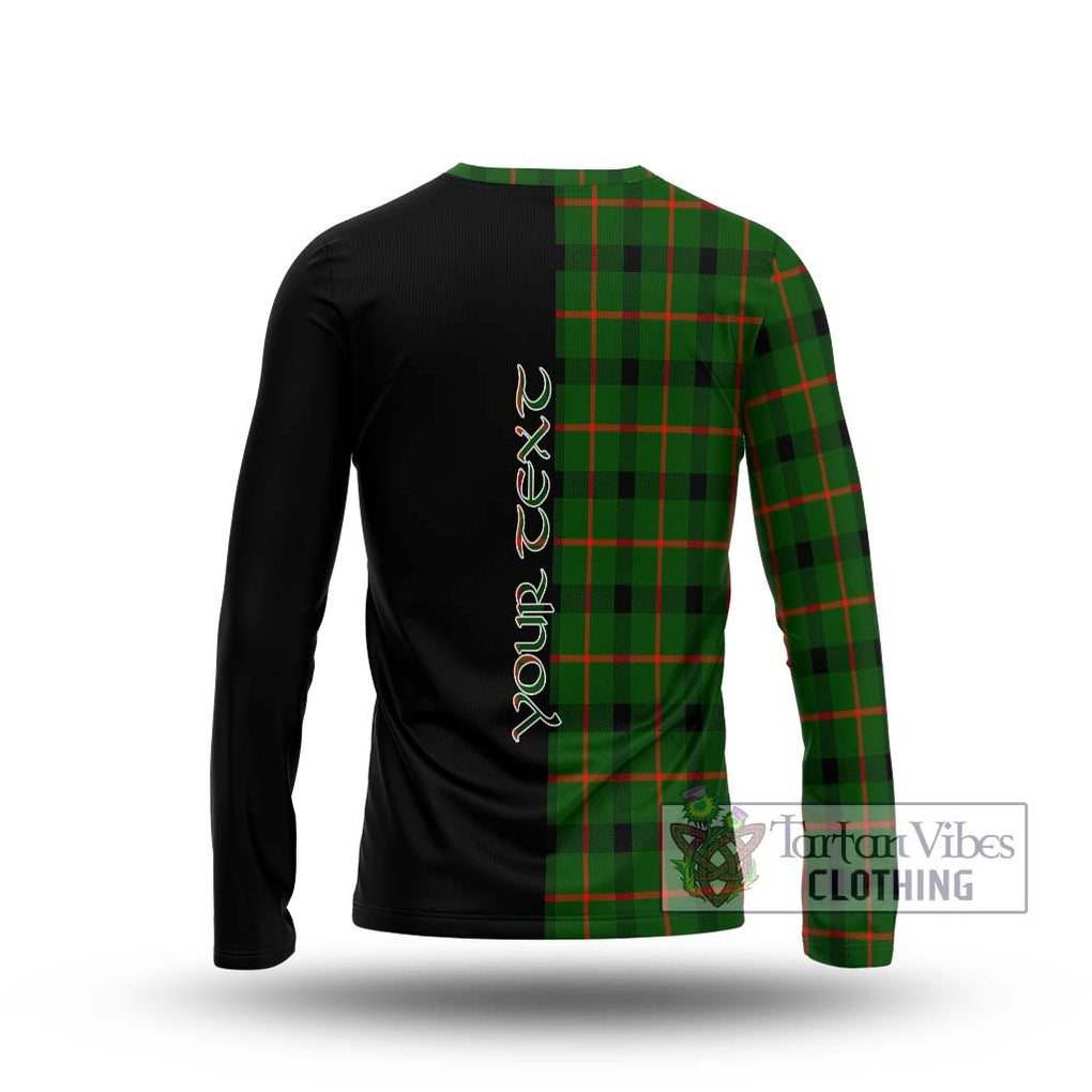 Kincaid Modern Tartan Long Sleeve T-Shirt with Family Crest and Half Of Me Style - Tartanvibesclothing Shop