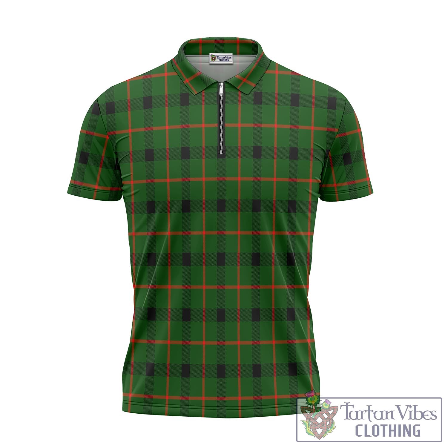 Tartan Vibes Clothing Kincaid Modern Tartan Zipper Polo Shirt