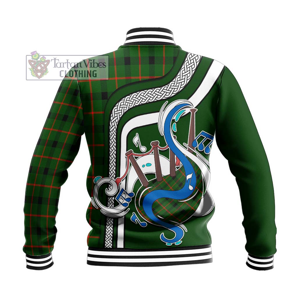 Tartan Vibes Clothing Kincaid Modern Tartan Baseball Jacket with Epic Bagpipe Style