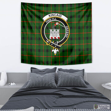 Kincaid Modern Tartan Tapestry Wall Hanging and Home Decor for Room with Family Crest