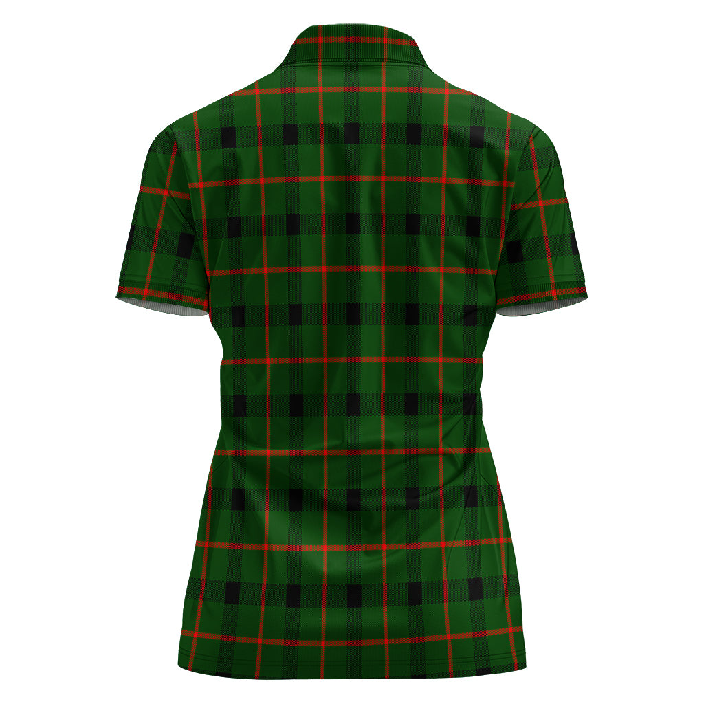 Kincaid Modern Tartan Polo Shirt with Family Crest For Women - Tartan Vibes Clothing