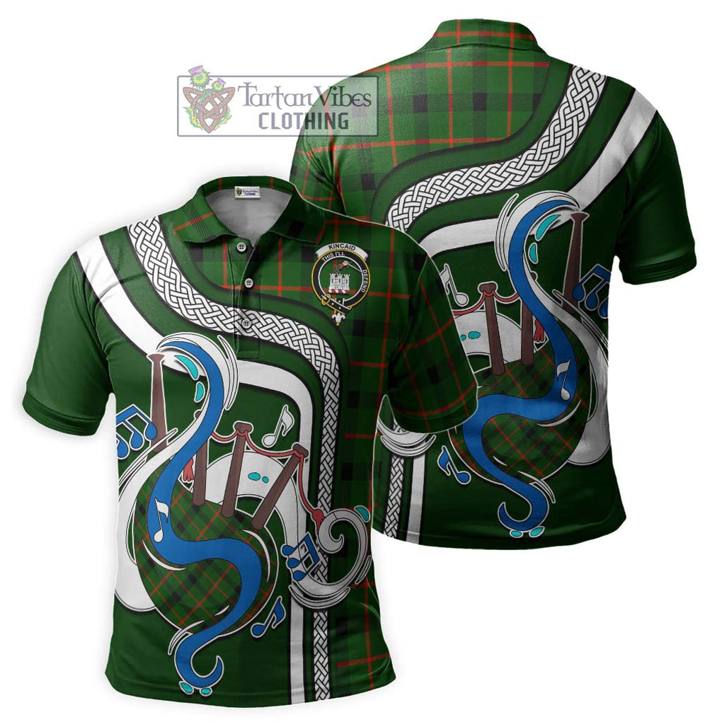 Tartan Vibes Clothing Kincaid Modern Tartan Polo Shirt with Epic Bagpipe Style