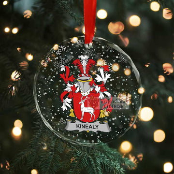 Kinealy Irish Clan Christmas Glass Ornament with Coat of Arms