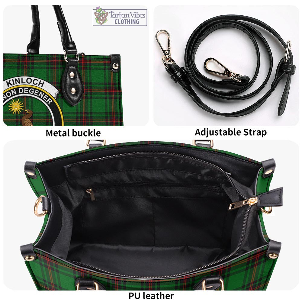 Tartan Vibes Clothing Kinloch Tartan Luxury Leather Handbags with Family Crest