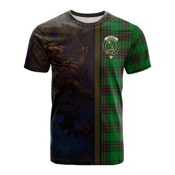 Kinloch Tartan Family Crest Cotton T-shirt Alba Gu Brath Be Brave Lion Ancient Style Kid's Shirt - Tartan Vibes Clothing