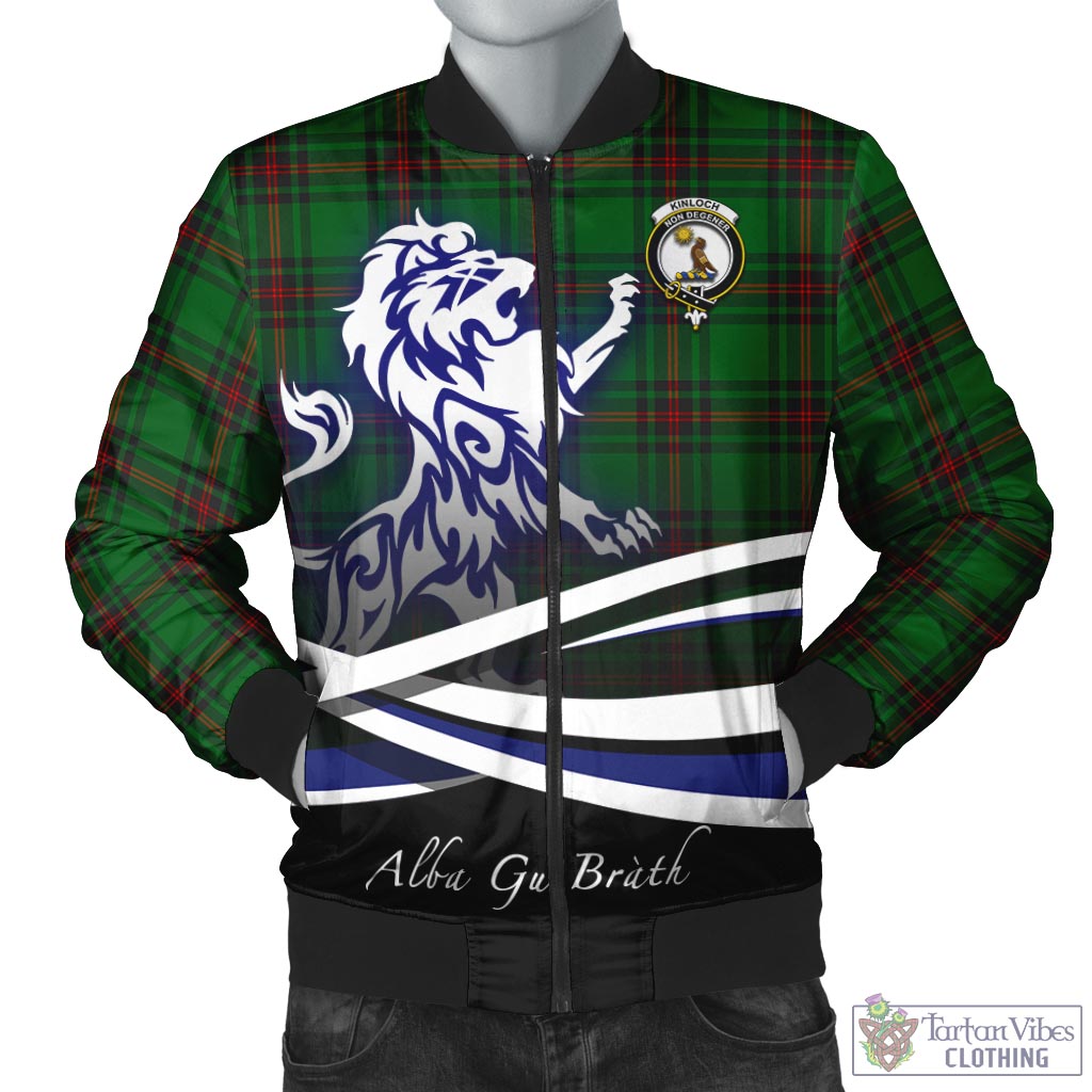 Tartan Vibes Clothing Kinloch Tartan Bomber Jacket with Alba Gu Brath Regal Lion Emblem