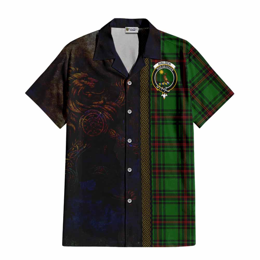Kinloch Tartan Family Crest Hawaiian Shirt Alba Gu Brath Be Brave Lion Ancient Style Kid - Tartan Vibes Clothing
