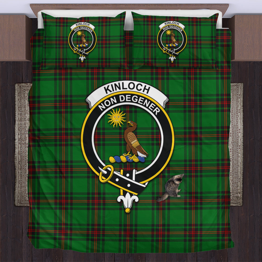 Kinloch Tartan Bedding Set with Family Crest US Bedding Set - Tartan Vibes Clothing