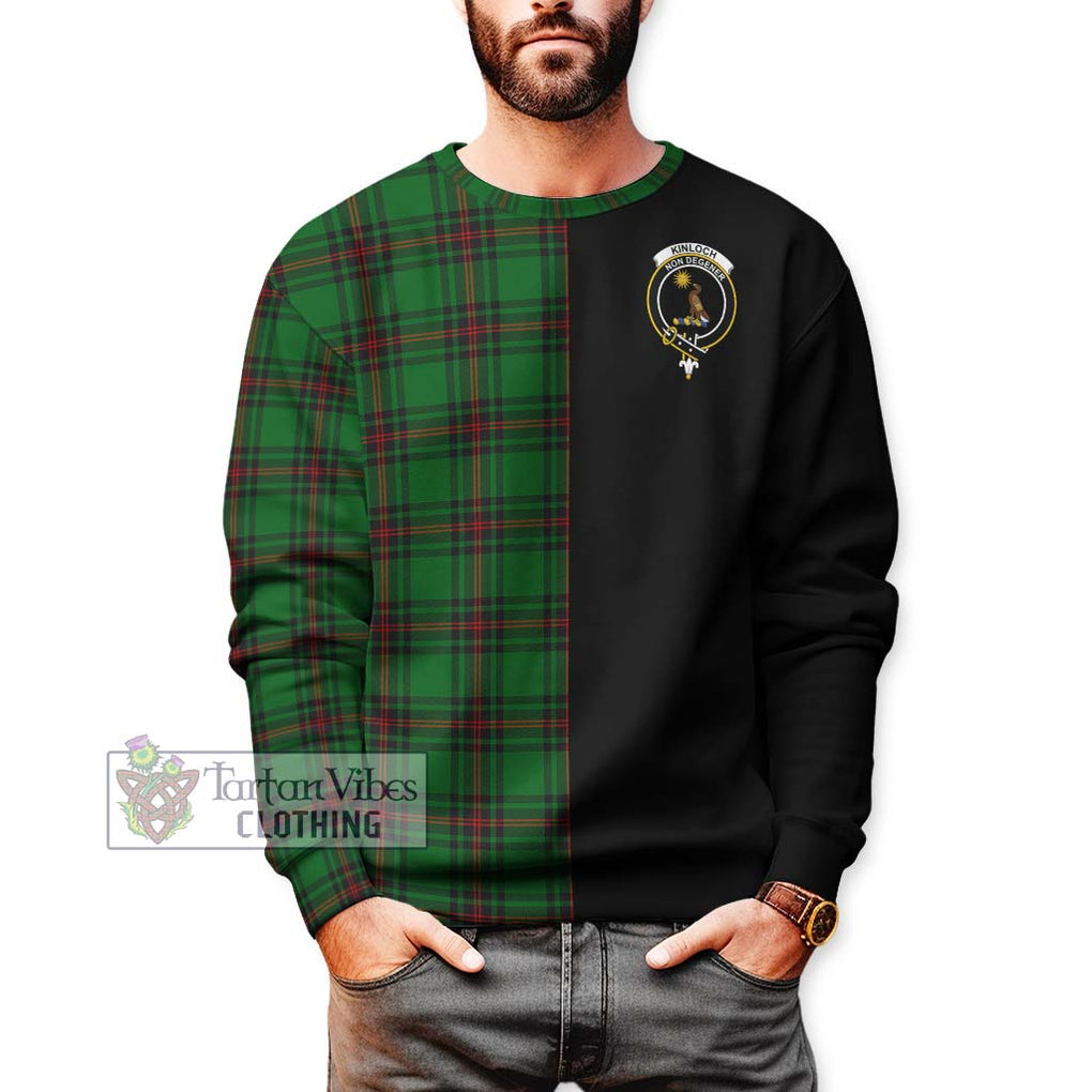 Kinloch Tartan Sweatshirt with Family Crest and Half Of Me Style Unisex - Tartanvibesclothing Shop