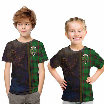 Kinloch Tartan Family Crest Kid T-Shirt Alba Gu Brath Be Brave Lion Ancient Style Youth XL Size14 - Tartan Vibes Clothing