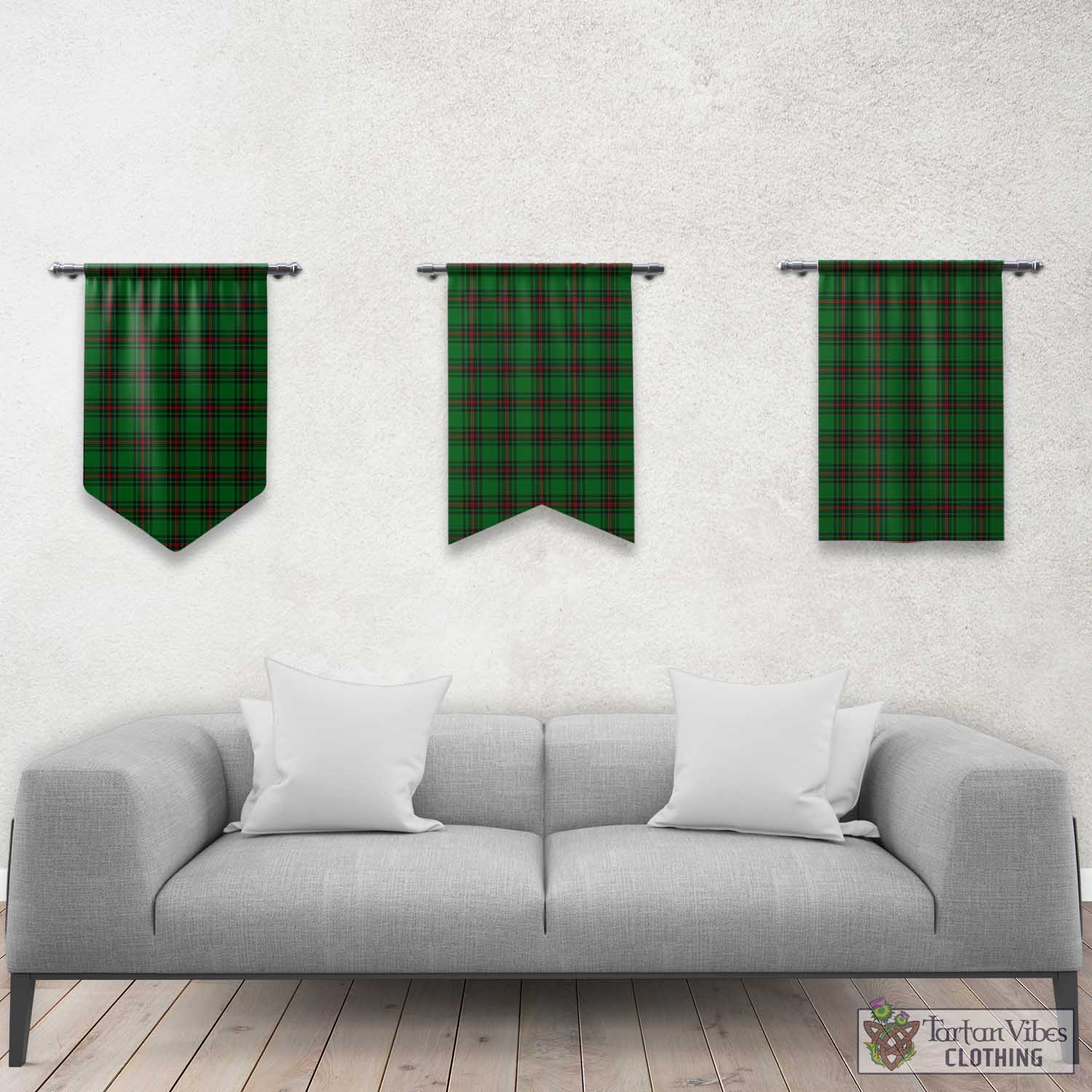 Tartan Vibes Clothing Kinloch Tartan Gonfalon, Tartan Banner