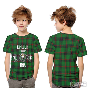 Kinloch Tartan Kid T-Shirt with Family Crest DNA In Me Style