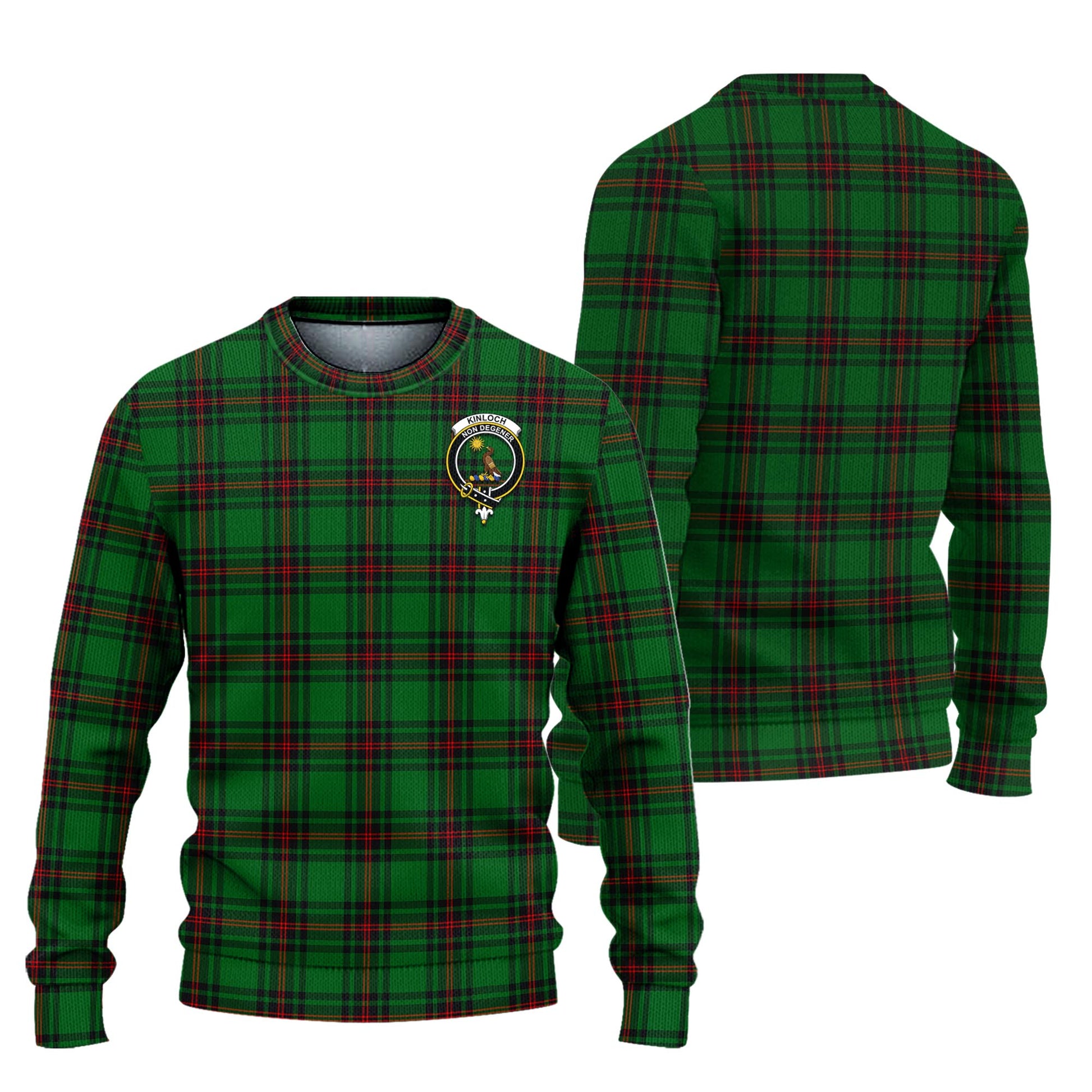 Kinloch Tartan Knitted Sweater with Family Crest Unisex - Tartanvibesclothing