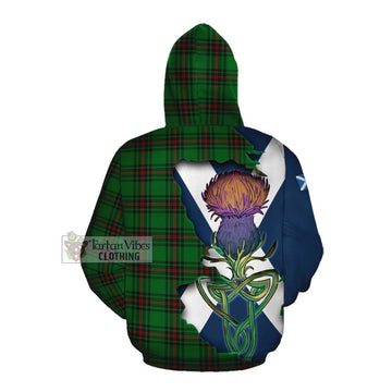 Kinloch Tartan Family Crest Cotton Hoodie Scottish Thistle Celtic Inspired Pullover Hoodie - Tartan Vibes Clothing