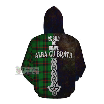 Kinloch Tartan Family Crest Cotton Hoodie Alba Gu Brath Be Brave Lion Ancient Style Pullover Hoodie - Tartan Vibes Clothing