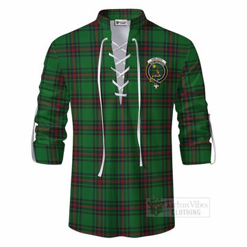 Kinloch Tartan Ghillie Kilt Shirt with Family Crest DNA In Me Style