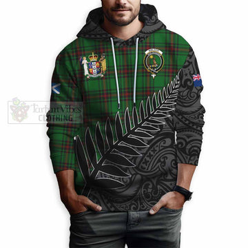 Kinloch Crest Tartan Hoodie with New Zealand Silver Fern Half Style