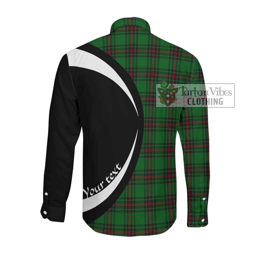Kinloch Tartan Long Sleeve Button Up with Family Crest Circle Style Men's Shirt - Tartan Vibes Clothing