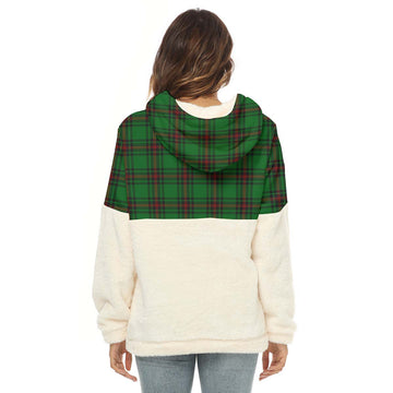 Kinloch Tartan Women's Borg Fleece Hoodie With Half Zip