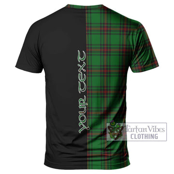 Kinloch Tartan T-Shirt with Family Crest and Half Of Me Style - Tartan Vibes Clothing