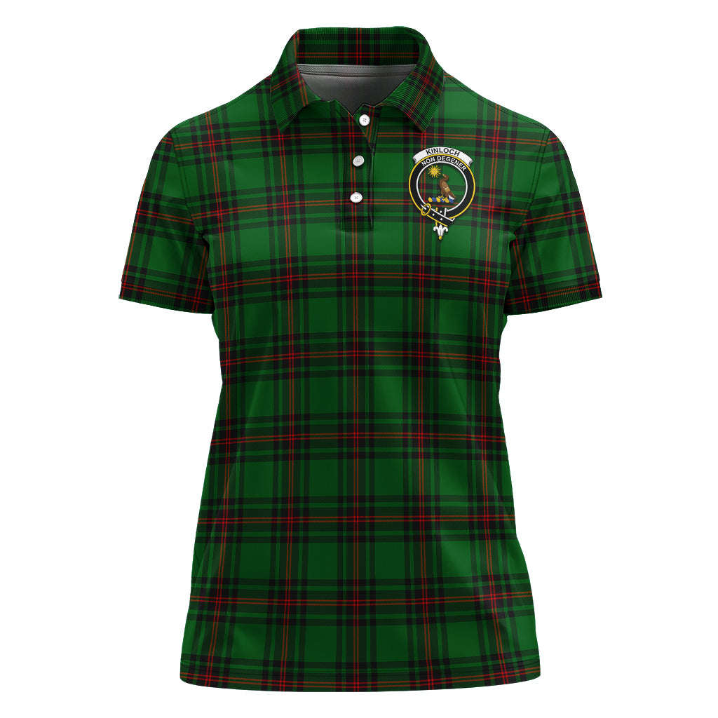 Kinloch Tartan Polo Shirt with Family Crest For Women - Tartan Vibes Clothing