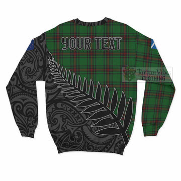 Kinloch Crest Tartan Sweatshirt with New Zealand Silver Fern Half Style