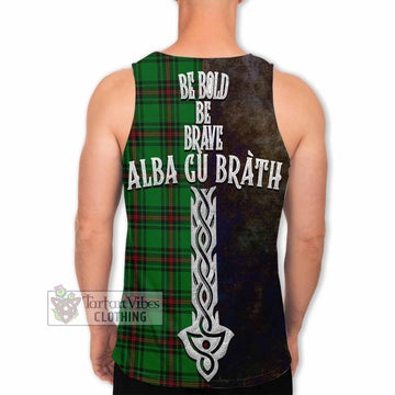 Kinloch Tartan Family Crest Men's Tank Top Alba Gu Brath Be Brave Lion Ancient Style - Tartan Vibes Clothing