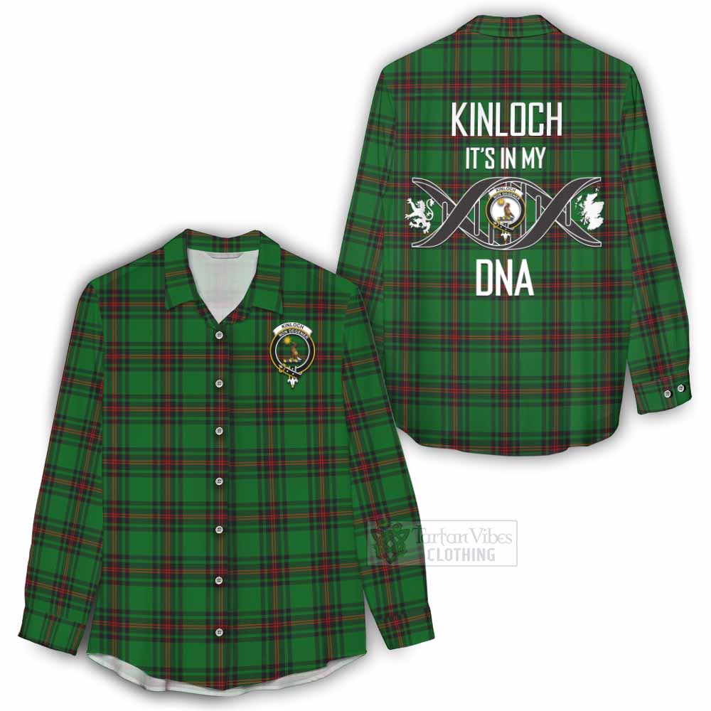 Tartan Vibes Clothing Kinloch Tartan Women's Casual Shirt with Family Crest DNA In Me Style