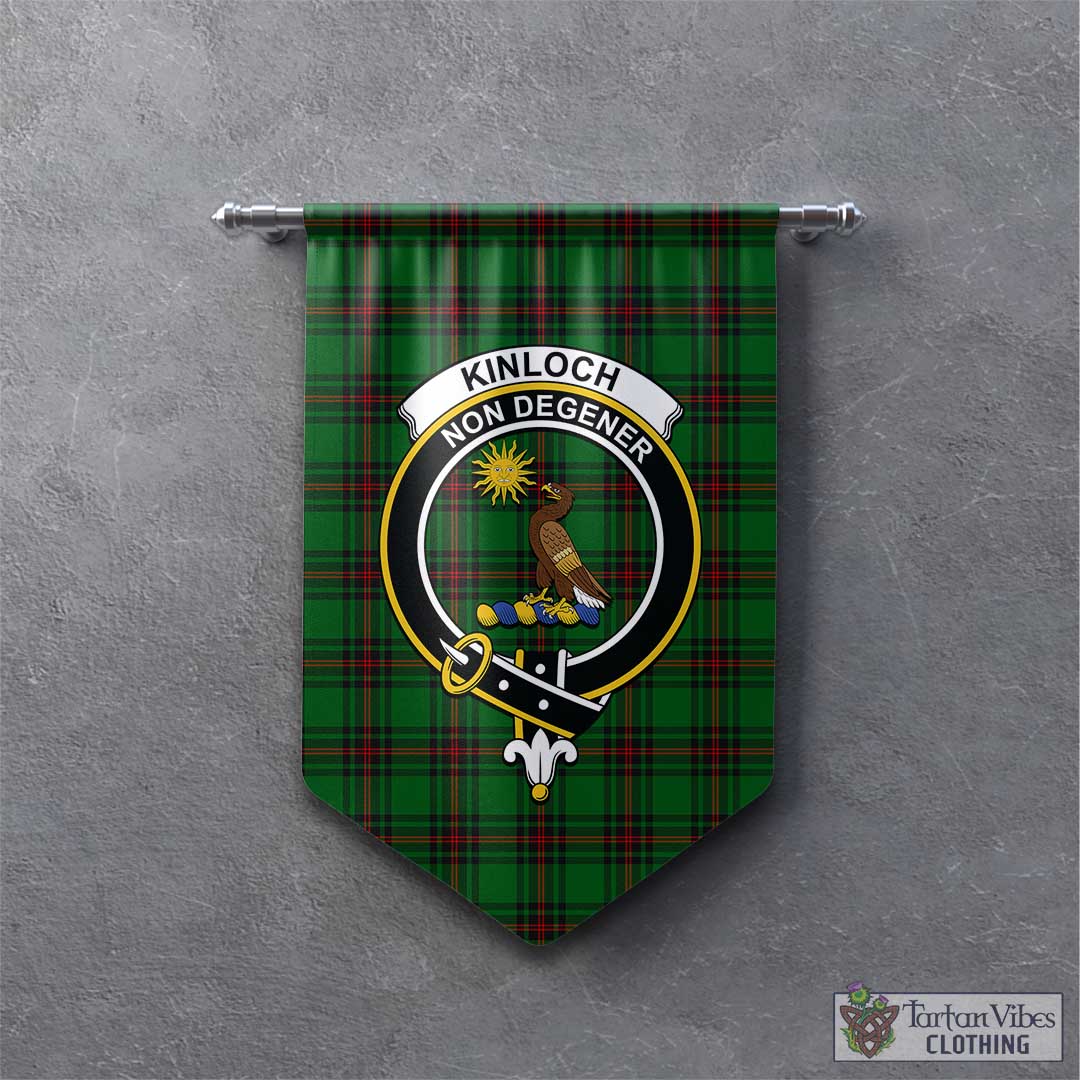 Tartan Vibes Clothing Kinloch Tartan Gonfalon, Tartan Banner with Family Crest