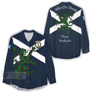 Kinloch Tartan Lion Rampant Women's Casual Shirt Proudly Display Your Heritage with Alba Gu Brath and Clan Name