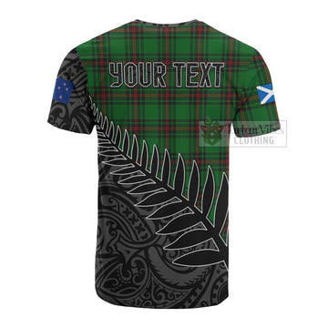 Kinloch Crest Tartan Cotton T-shirt with New Zealand Silver Fern Half Style