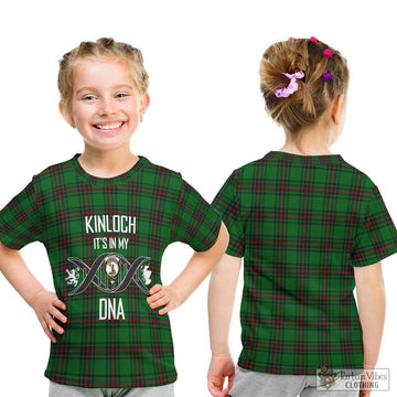 Kinloch Tartan Kid T-Shirt with Family Crest DNA In Me Style