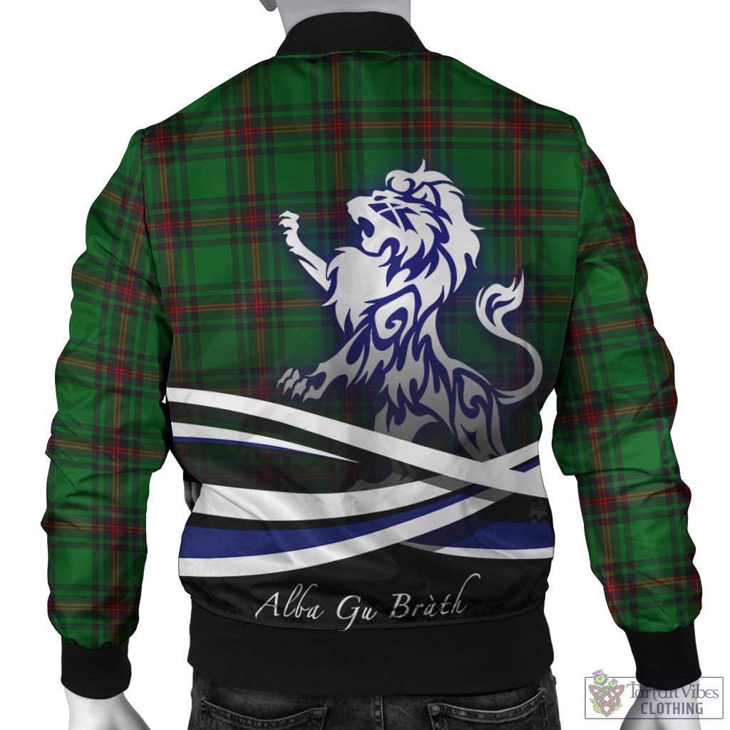 Tartan Vibes Clothing Kinloch Tartan Bomber Jacket with Alba Gu Brath Regal Lion Emblem