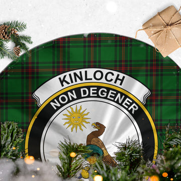 Kinloch Tartan Christmas Tree Skirt with Family Crest