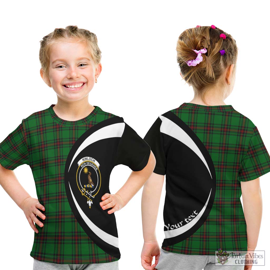 Kinloch Tartan Kid T-Shirt with Family Crest Circle Style - Tartan Vibes Clothing