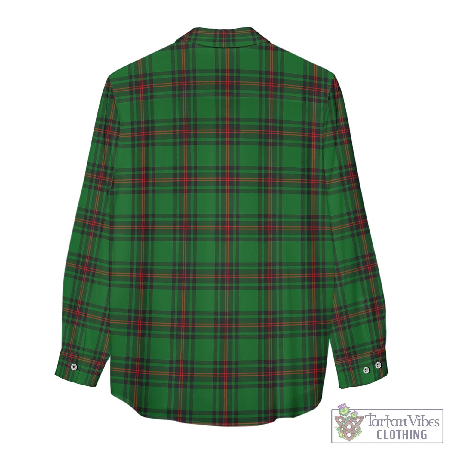 Tartan Vibes Clothing Kinloch Tartan Womens Casual Shirt with Family Crest