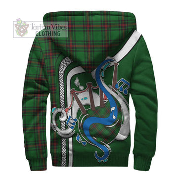 Kinloch Tartan Sherpa Hoodie with Epic Bagpipe Style