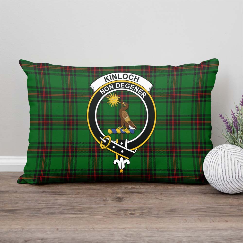 Kinloch Tartan Pillow Cover with Family Crest Rectangle Pillow Cover - Tartanvibesclothing