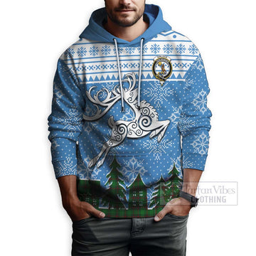 Kinloch Clan Christmas Hoodie Celtic Reindeer Style