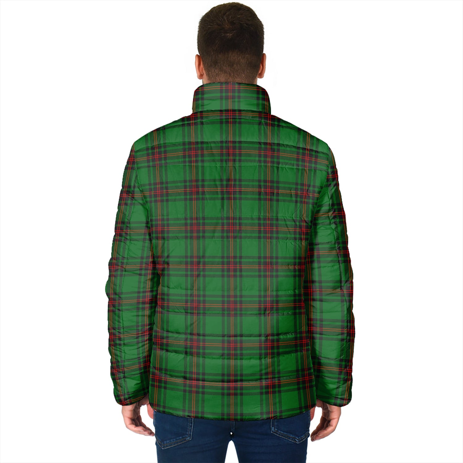 Kinloch Tartan Padded Jacket with Family Crest - Tartanvibesclothing
